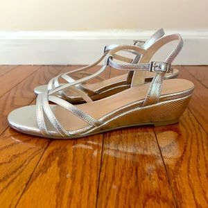 Paradox London Silver Sandals- Low Heal